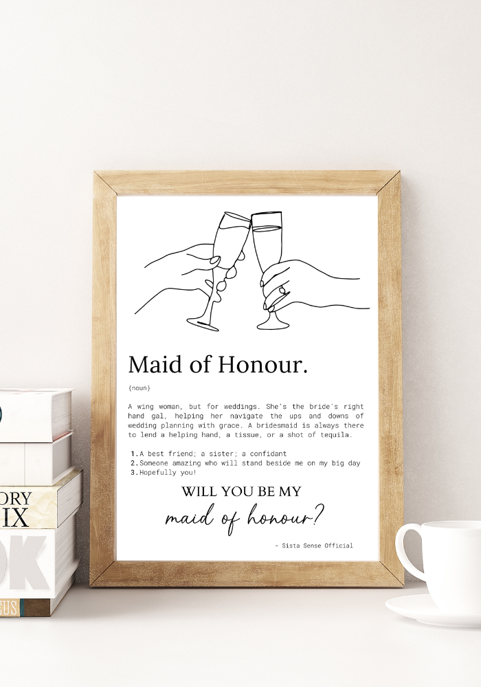 Bridesmaid/Maid of Honour Proposal Letter Print