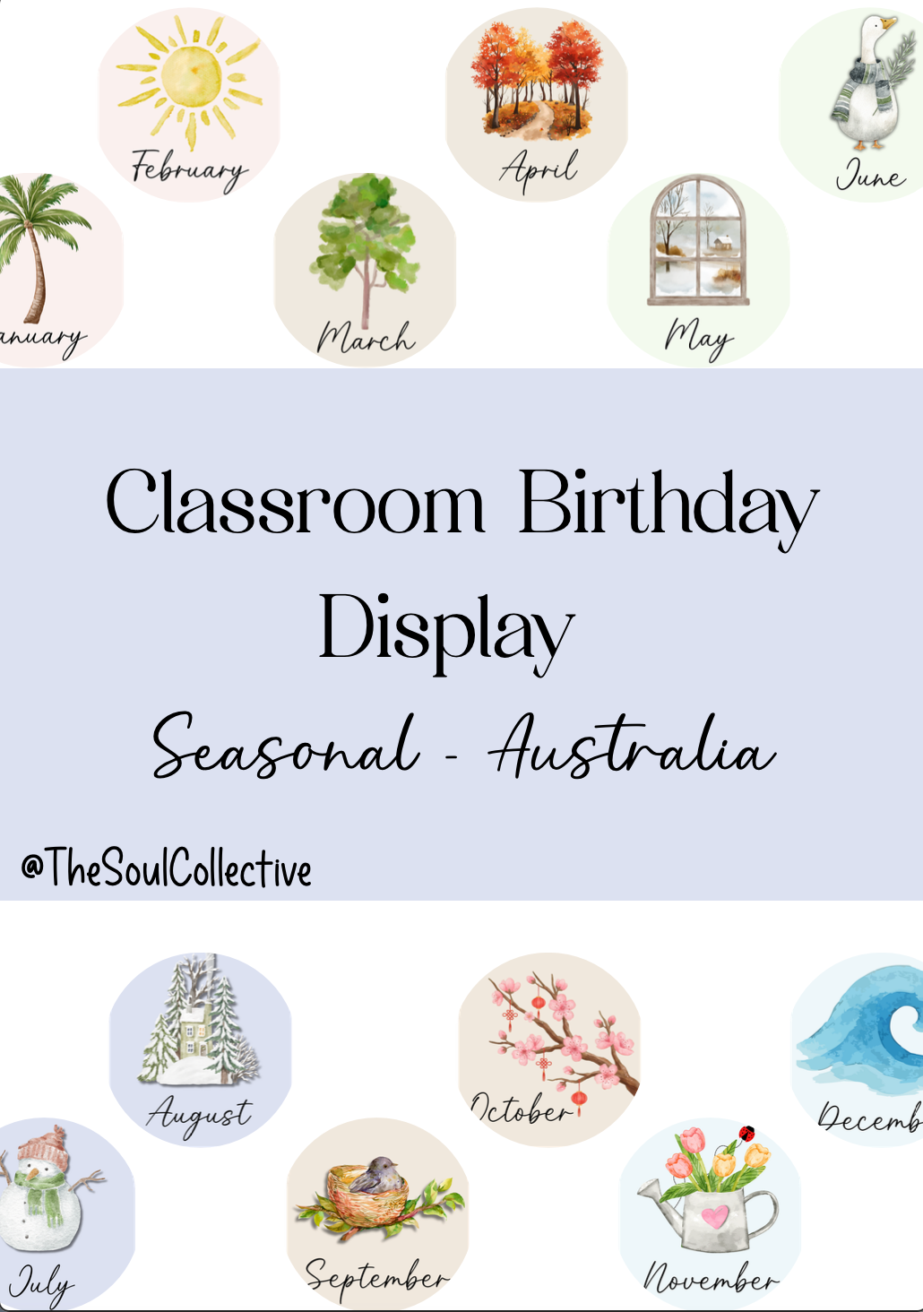 Modern Nature Birthday Classroom Display