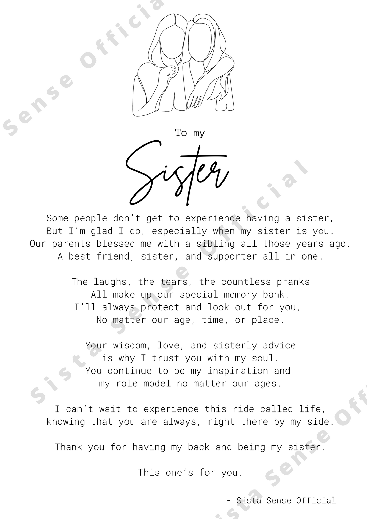 Sister Letter Print