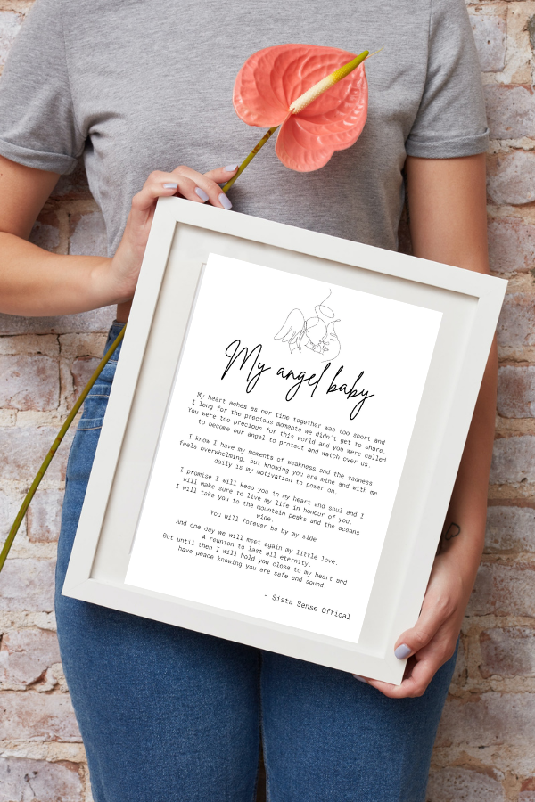 My Angel Baby Letter Print