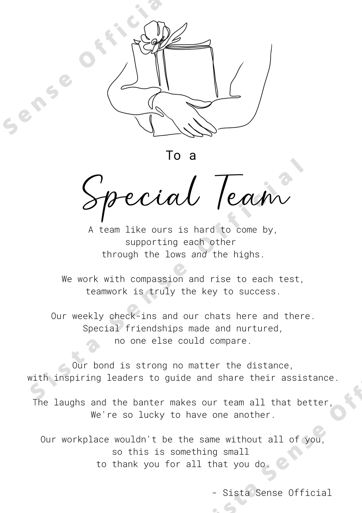 Printable Team Letters To a Special Team Letter Print – The Soul Collective